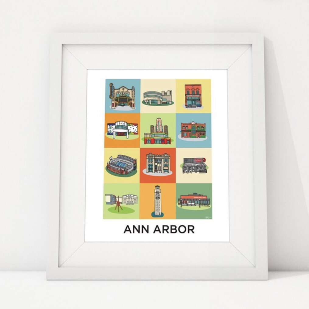 Ann Arbor Squares Art Print