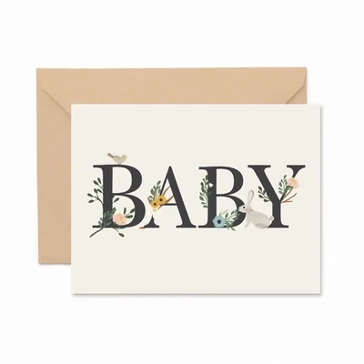 Baby Floral Card