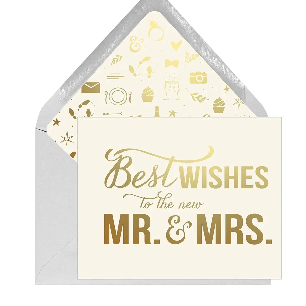 Best Wishes Mr & Mrs Card