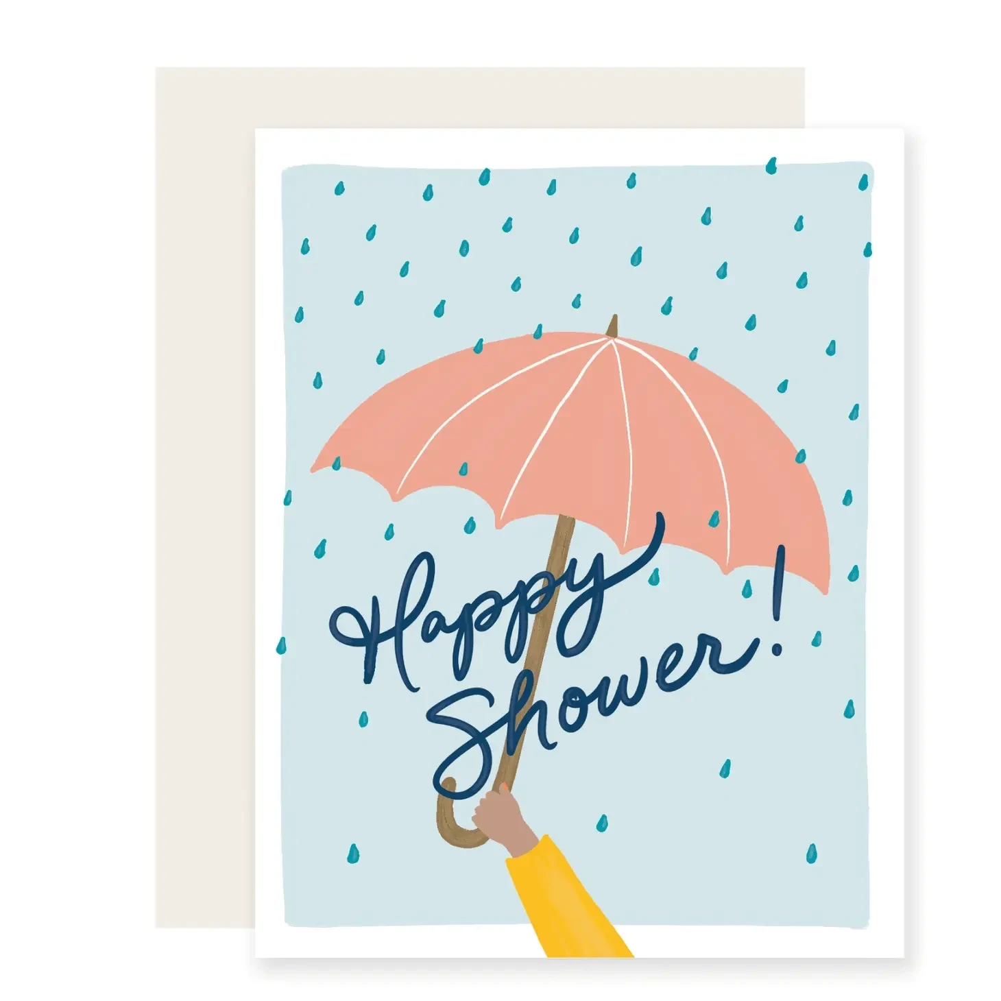 Happy Shower Pink Umbrella Card