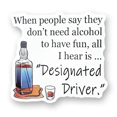 Designated Driver Sticker