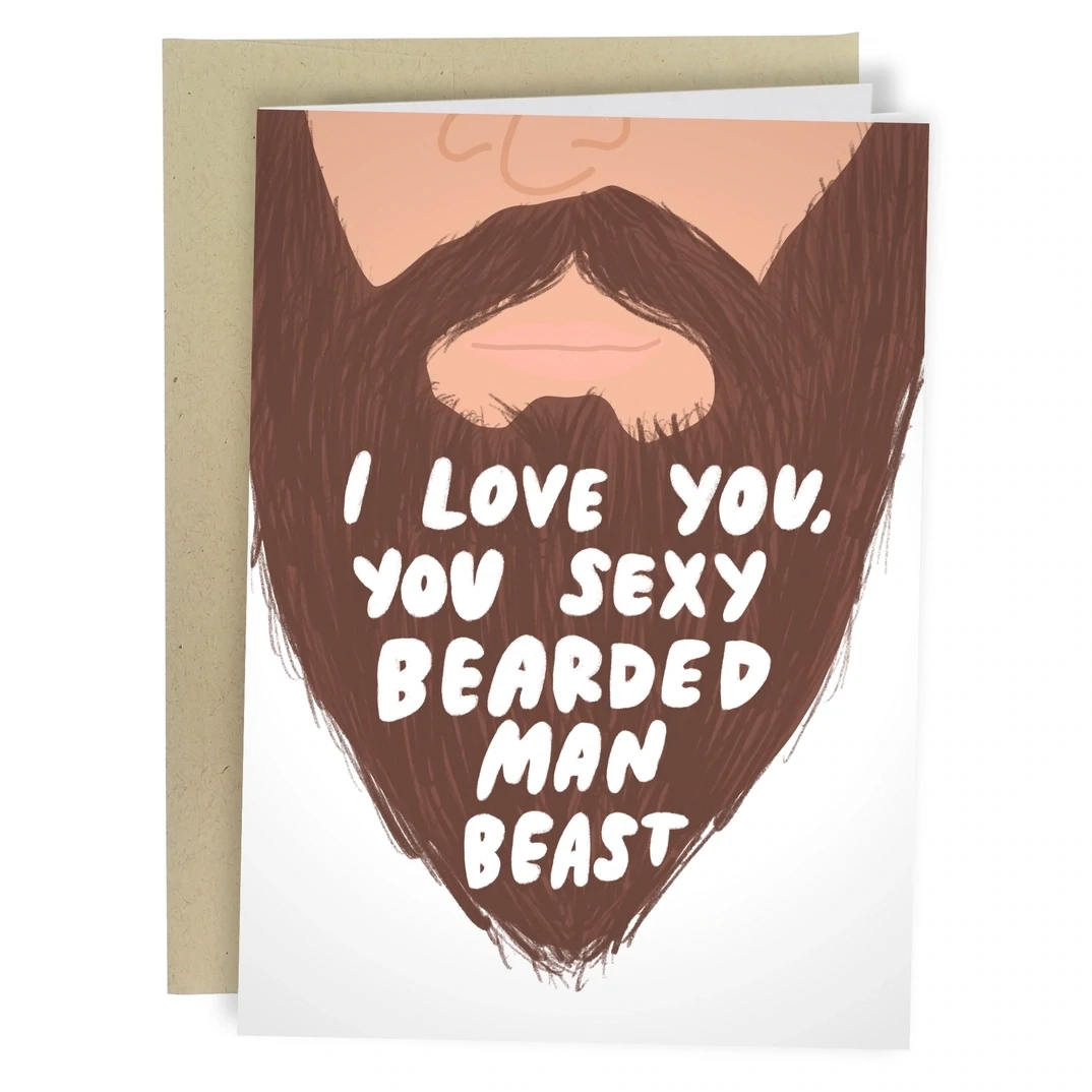 Sexy Bearded Man Card
