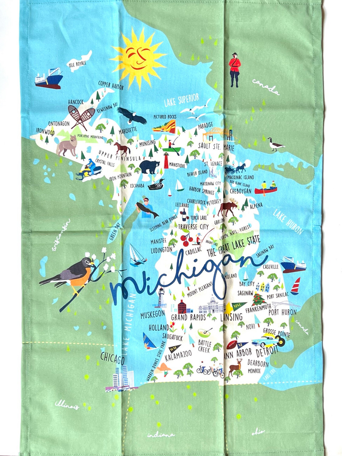 Michigan Script Towel 