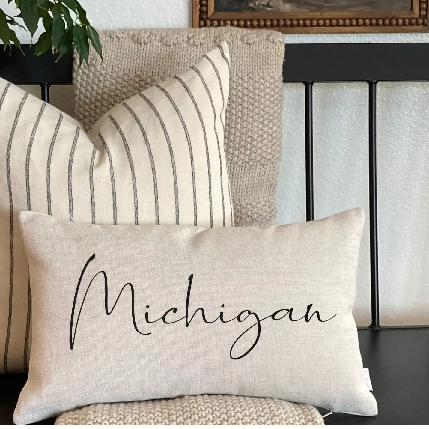 Michigan Script Pillow