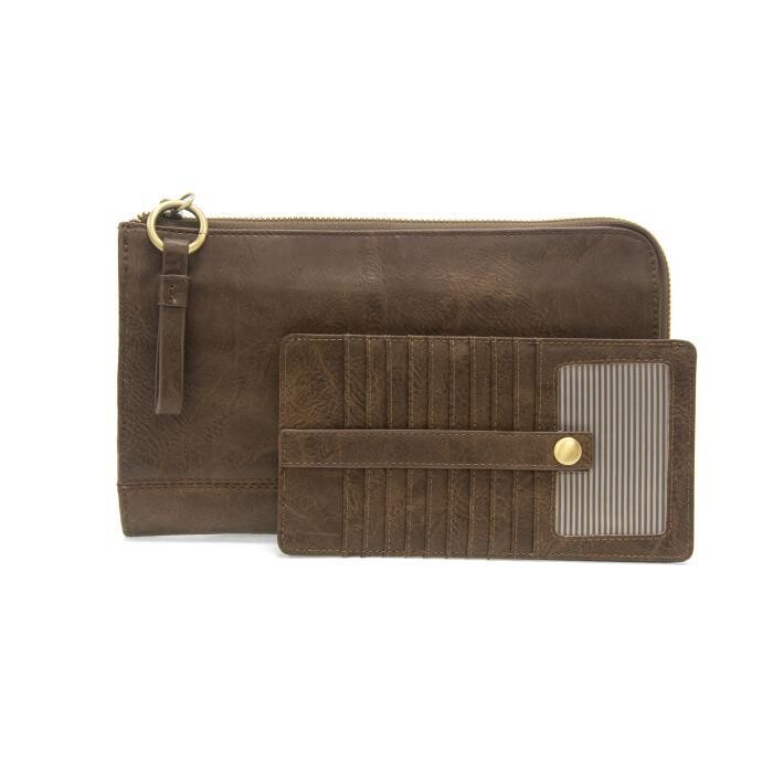 Joy Karina Crossbody Wallet Dark Walnut