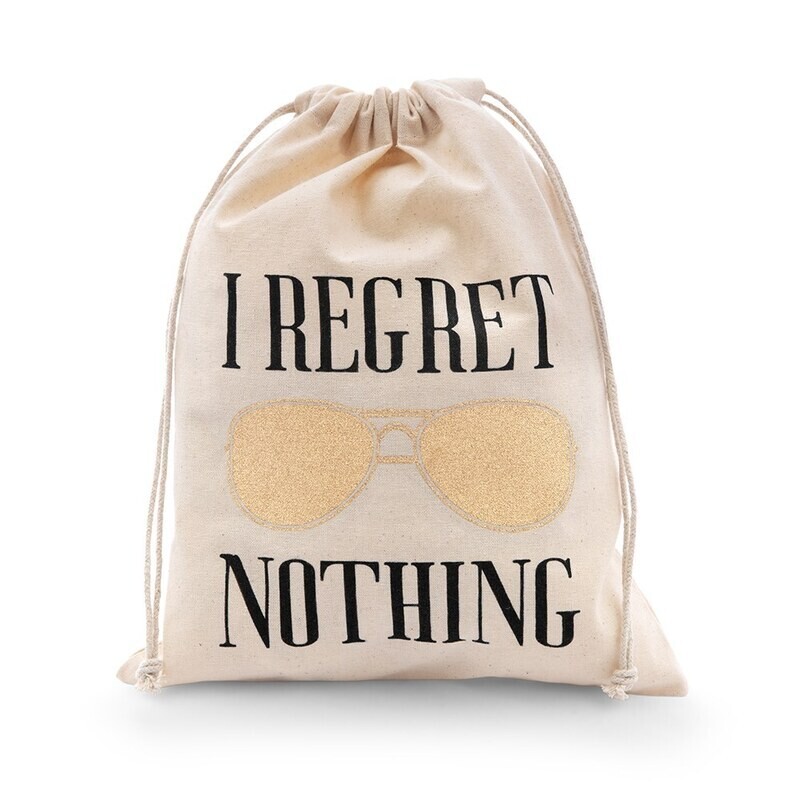 Regret Nothing Drawstring Bag