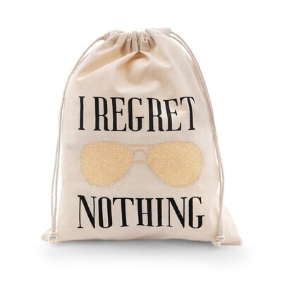 Regret Nothing Drawstring Bag