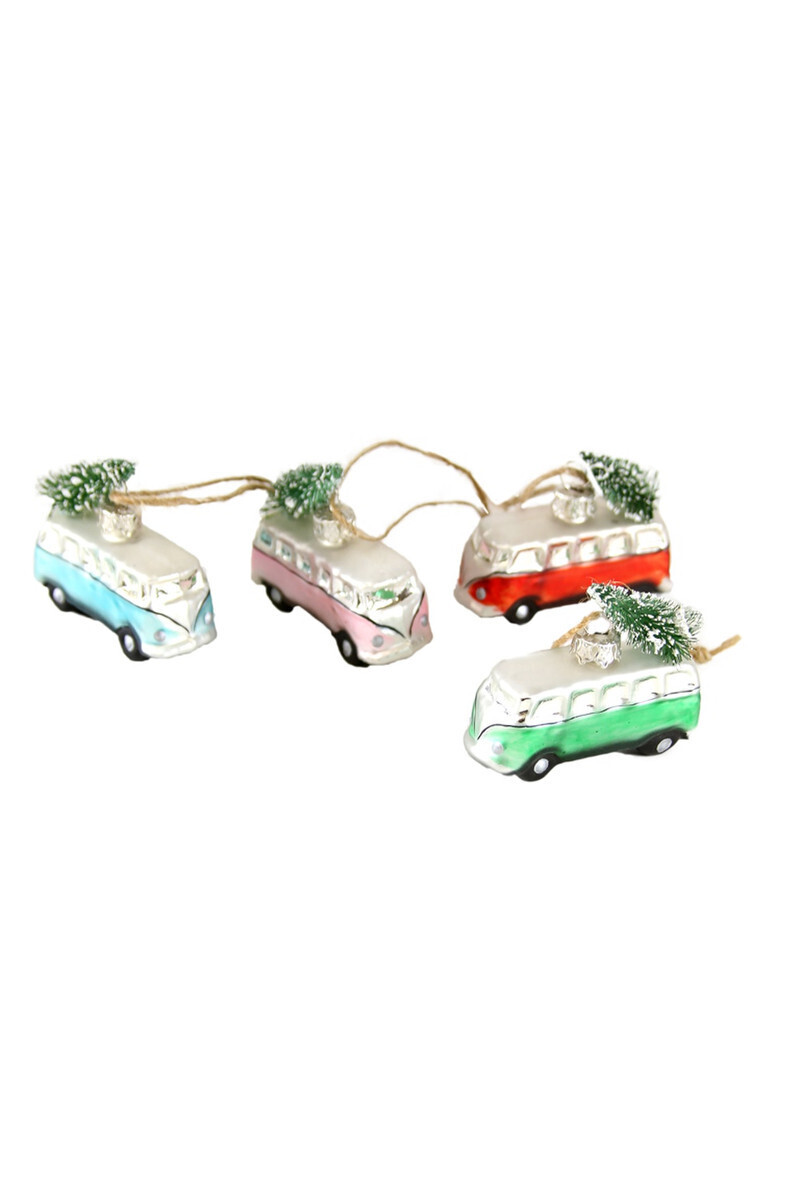 Tiny Holiday Bus Ornament 