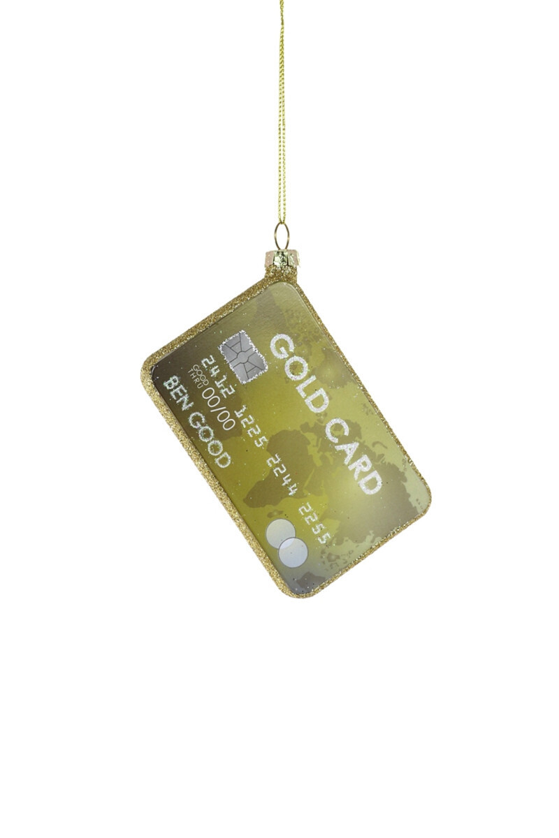 Gold Card Ornament 
