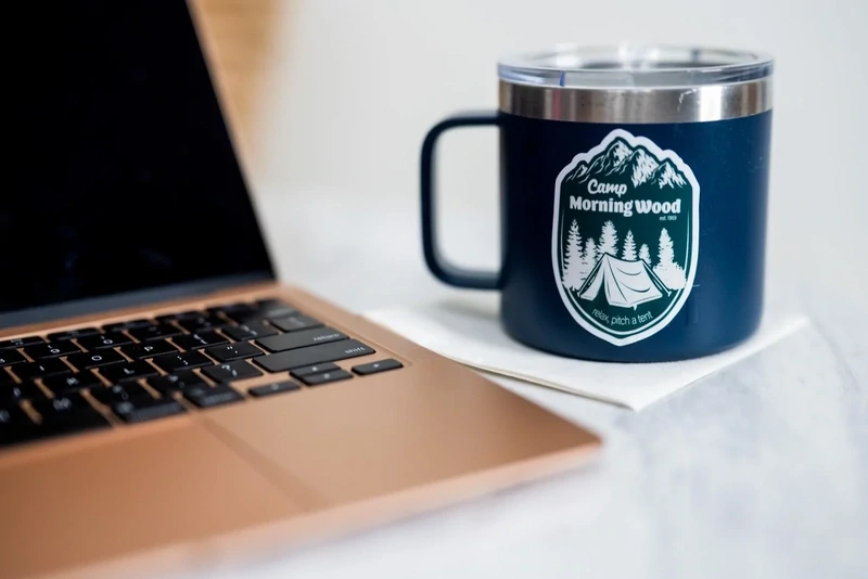 Camp Morning Wood Sticker