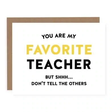 Favorite Teacher Card