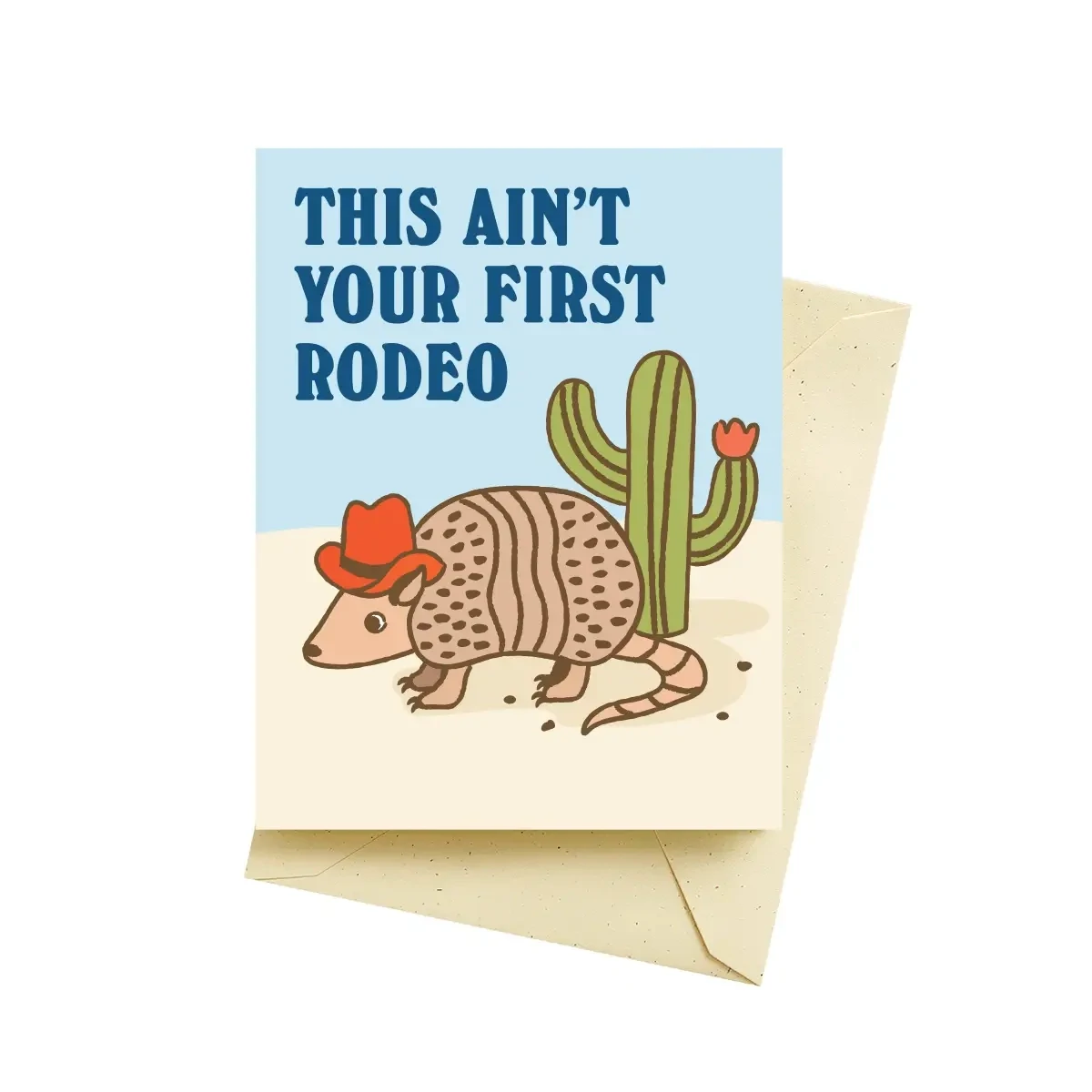 Armadillo Rodeo Birthday Card