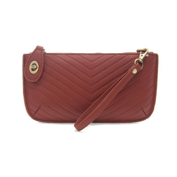 Joy Quilted Clutch Garnet