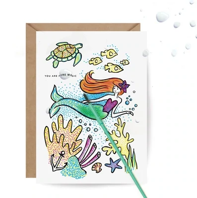 Paint w/Water Mermaid Card