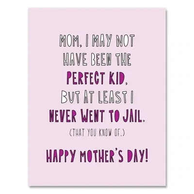 Mother's Day Jail Card