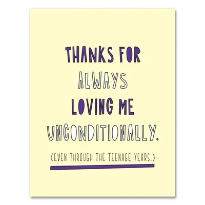 Love Me Unconditionally Card