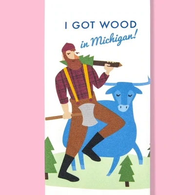 Got Wood Michigan Dishtowel