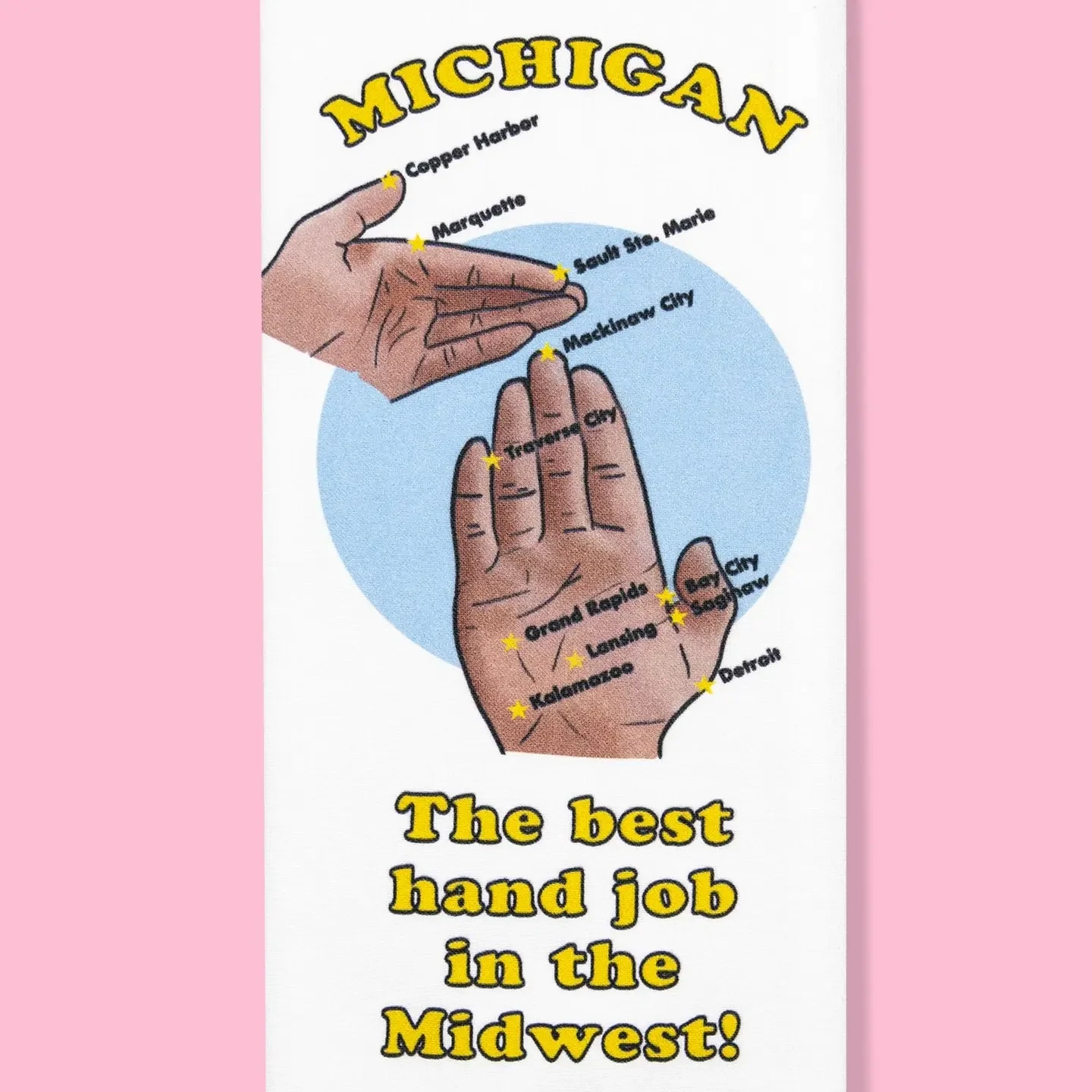 Michigan Hand Job Dishtowel