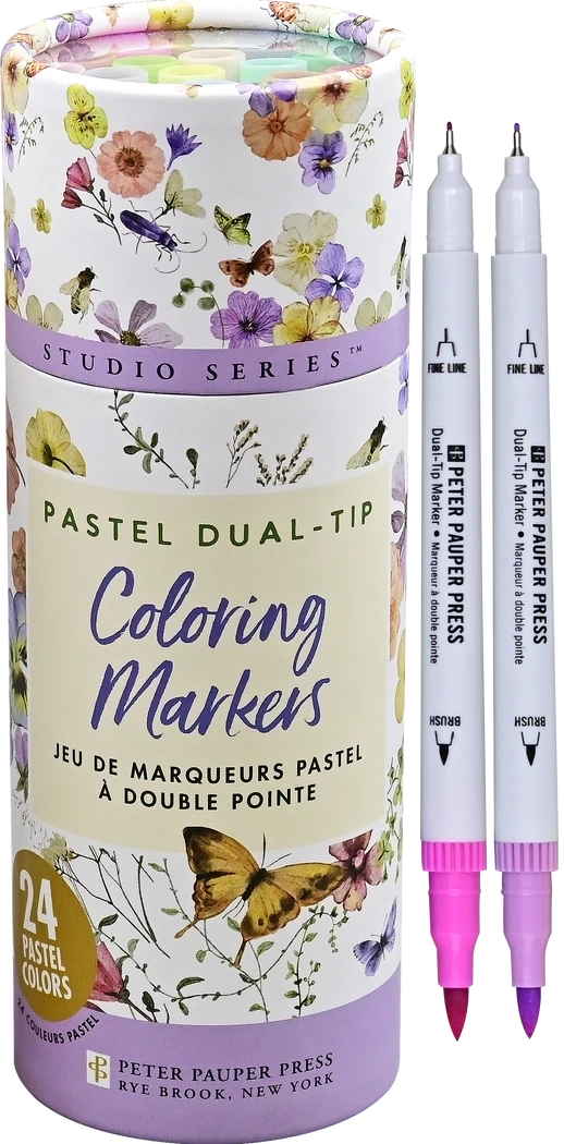 Dual-Tip Pastel Markers