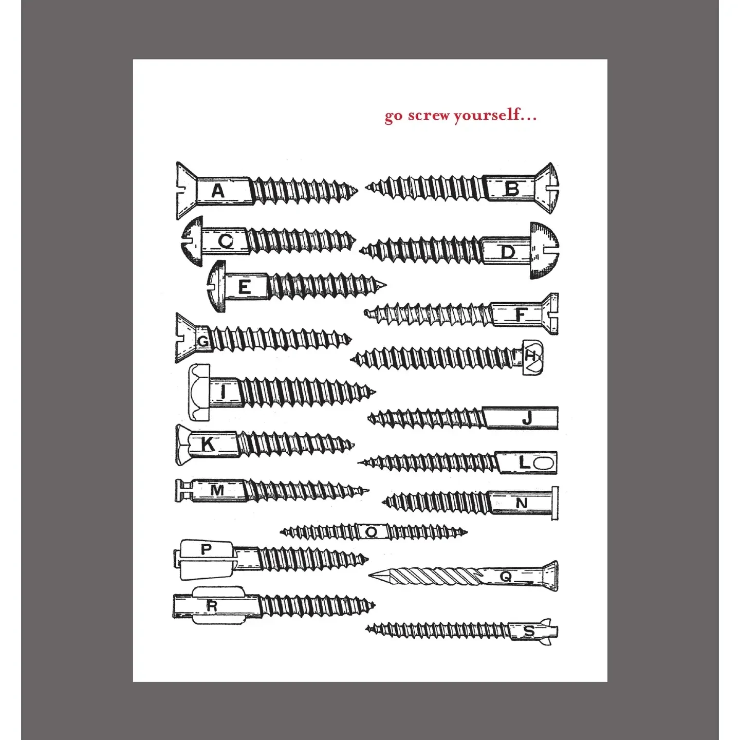 Go Screw Yourself...Card