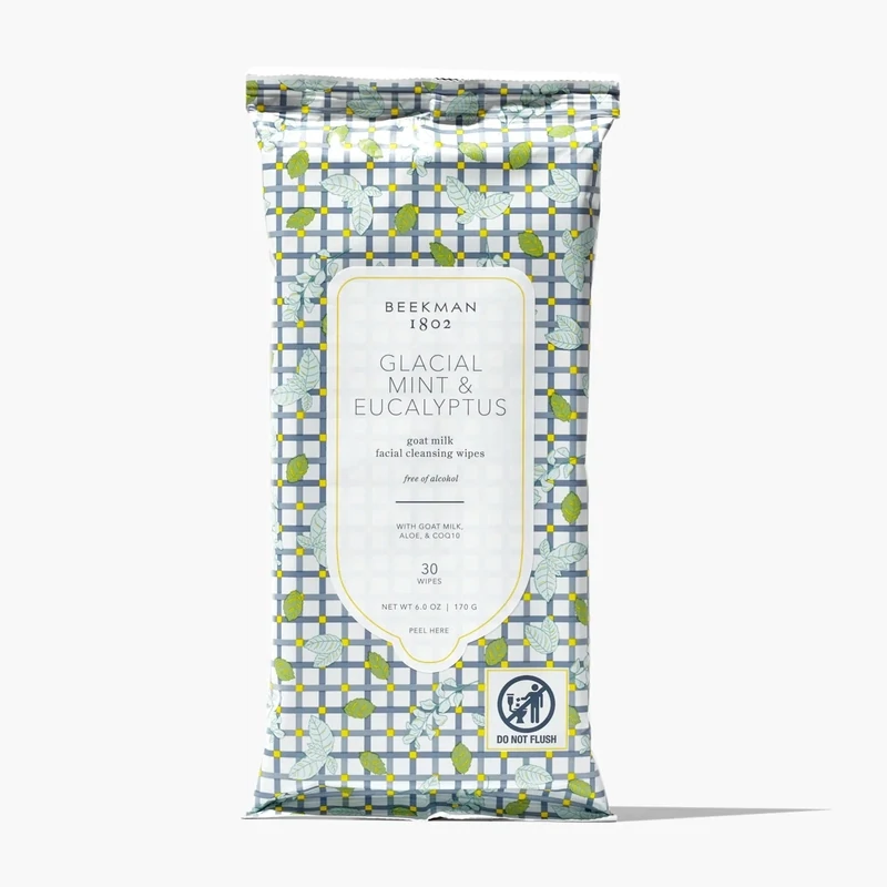 Beekman Glacial Mint &amp; Eucalyptus Facial Wipes