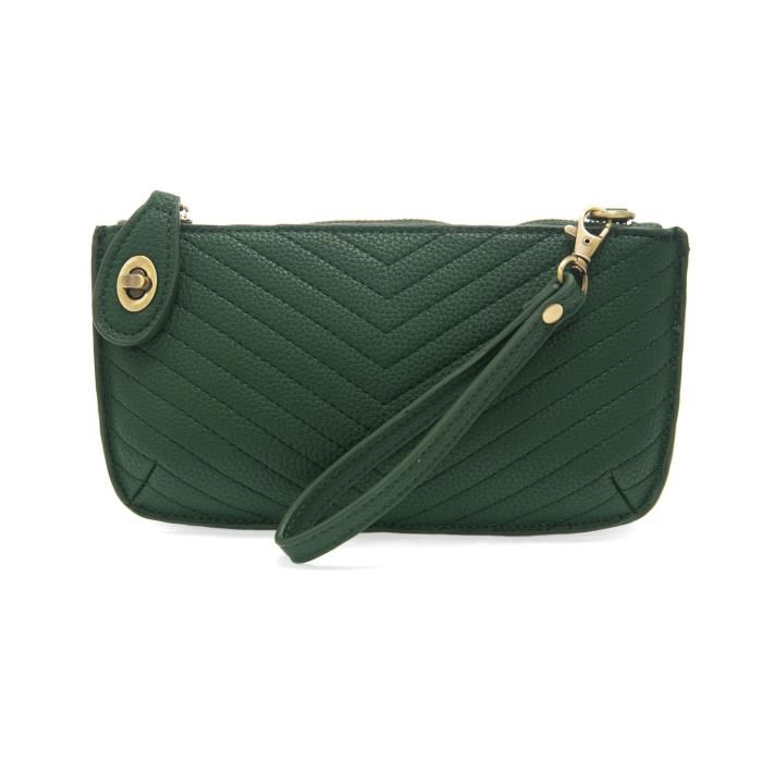 Joy Quilted Clutch Forest Green
