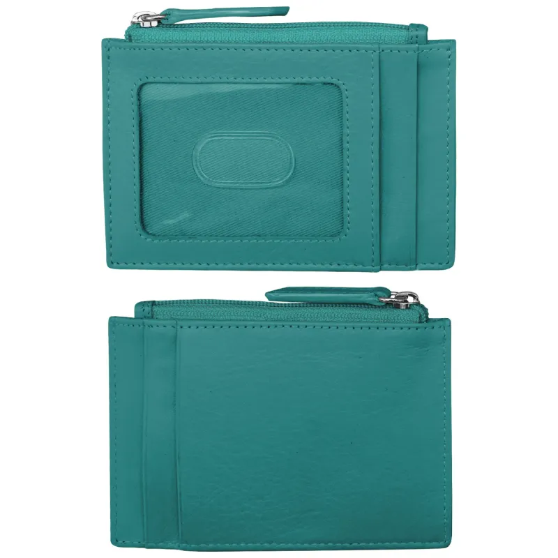 Zip ID Card Case Aqua