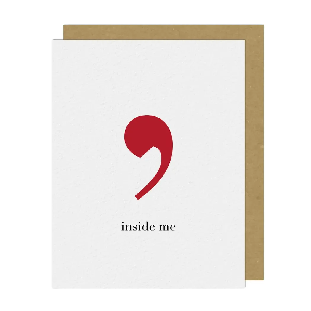 Comma Inside Card