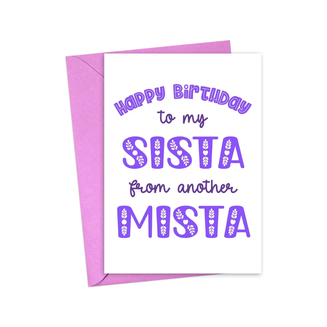Sista Mista Birthday Card
