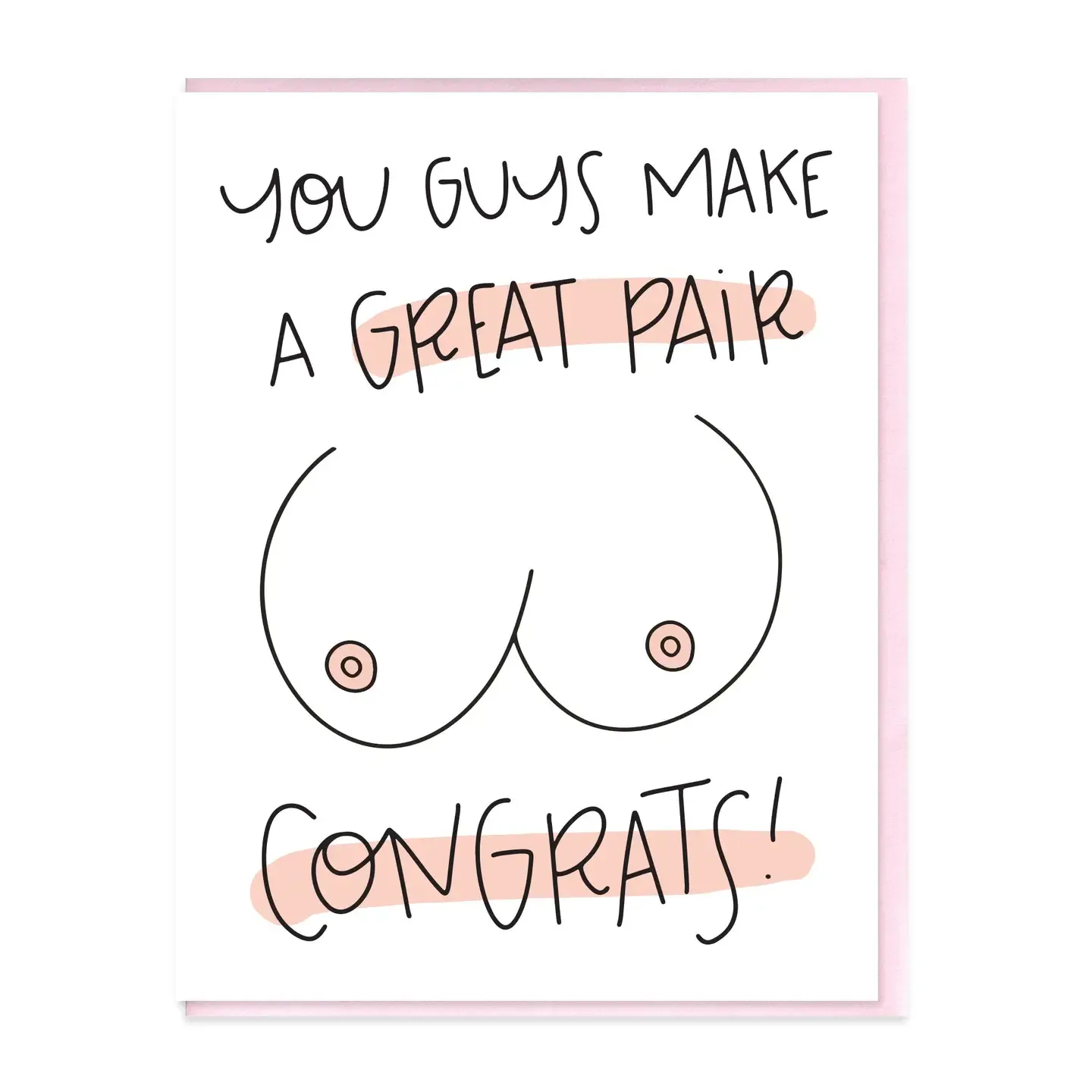 Great Pair Boobs Congrats Card