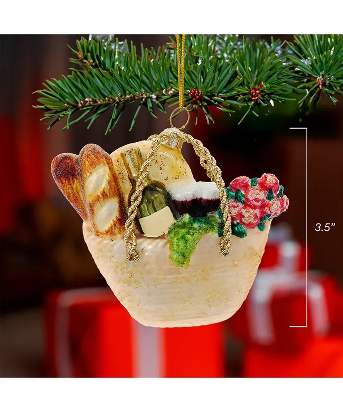 Basket w/Bread Ornament