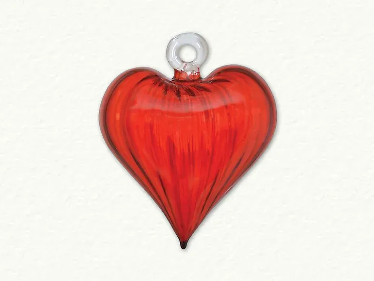 Glass Heart Ornament 