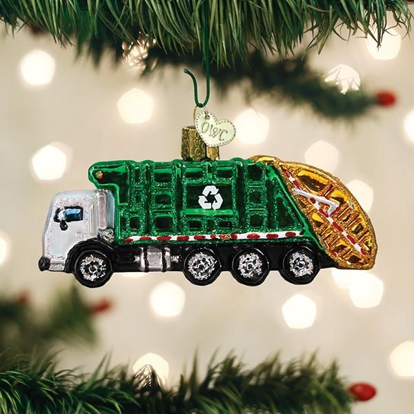 Garbage Truck Ornament 