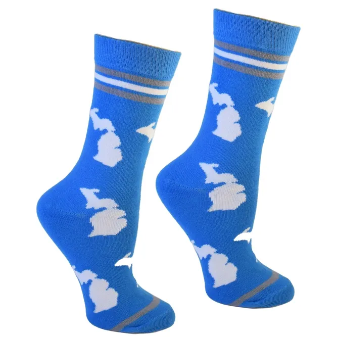 Blue Michigan Women&#39;s Socks