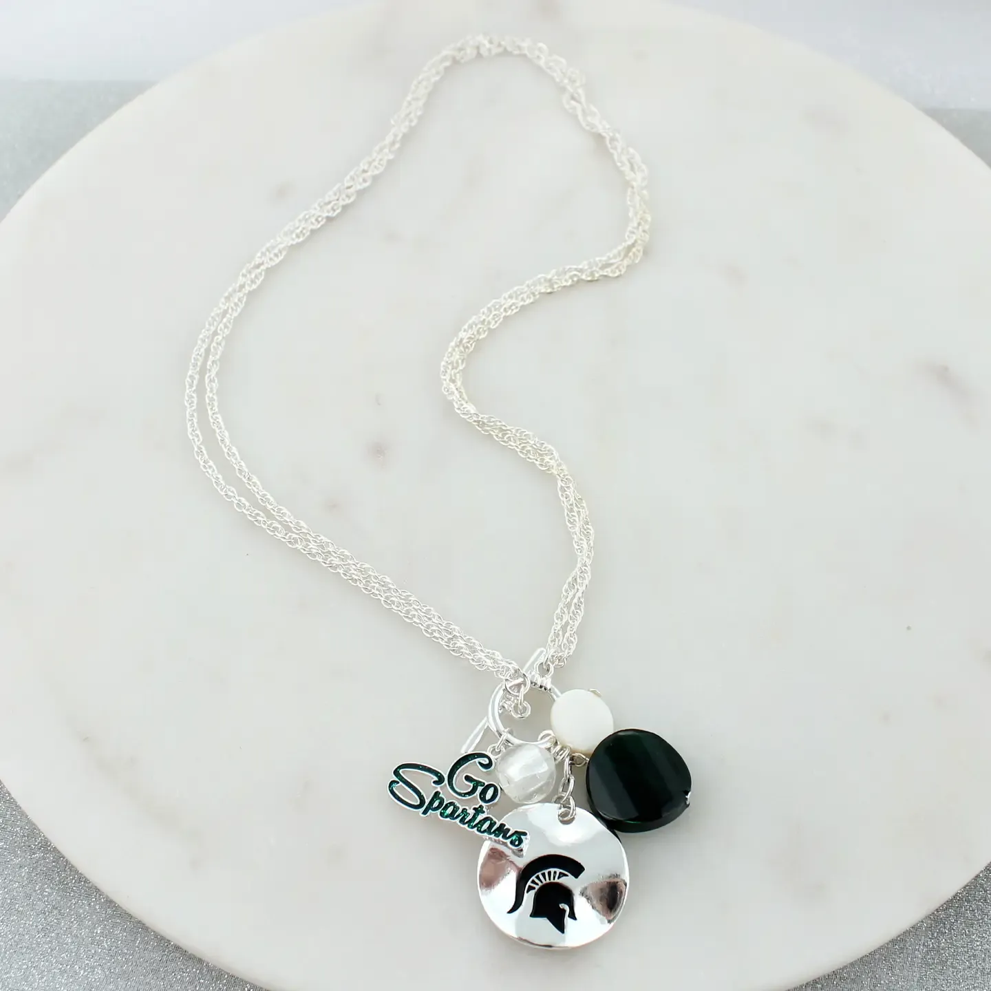 MSU Logo Cluster Necklace