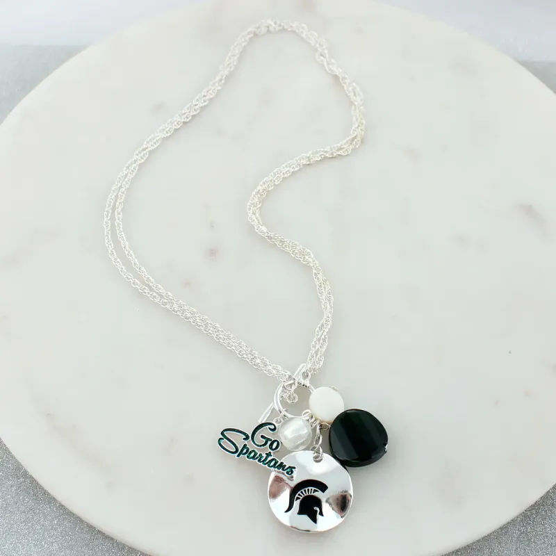 MSU Logo Cluster Necklace