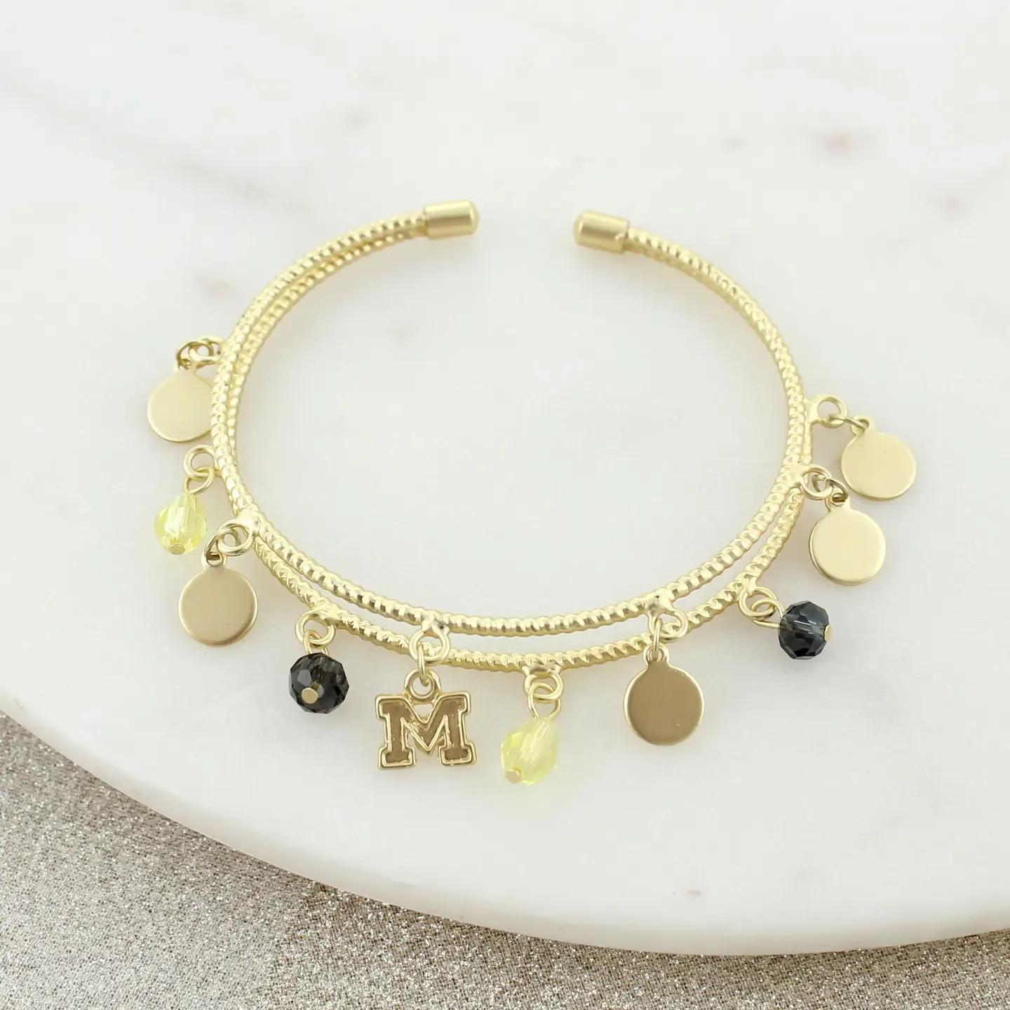 U of M Gold Cuff Bracelet