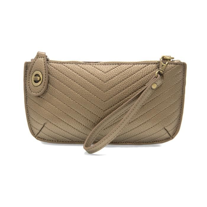 Joy Bronze Quilted Clutch