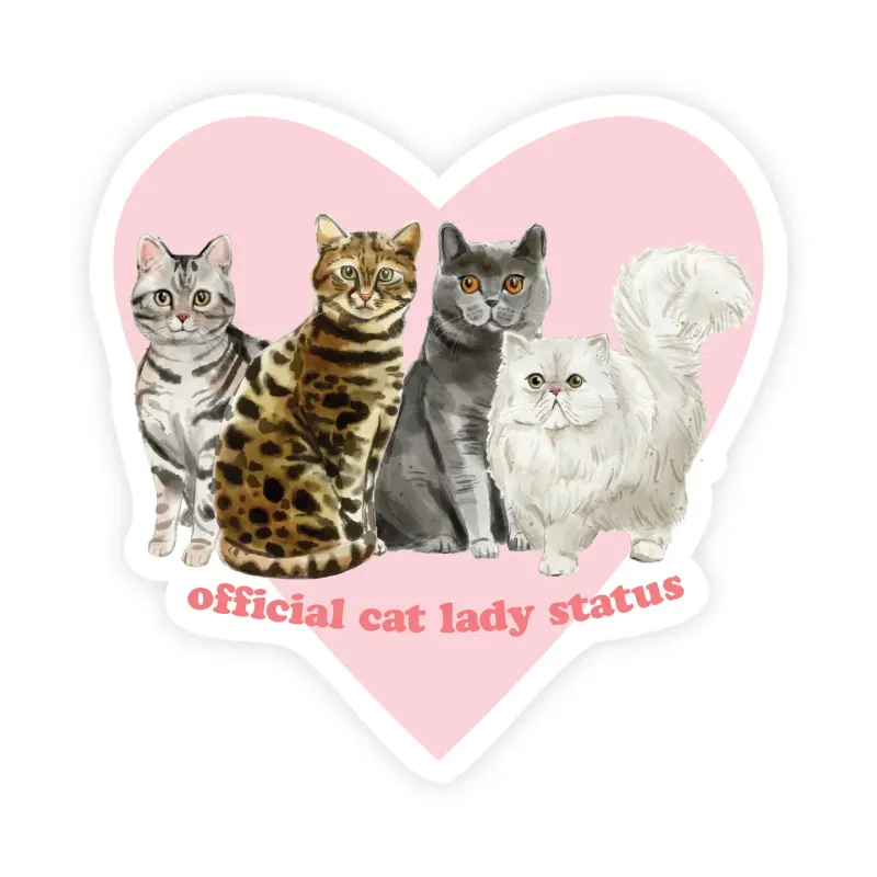 Official Cat Lady Sticker