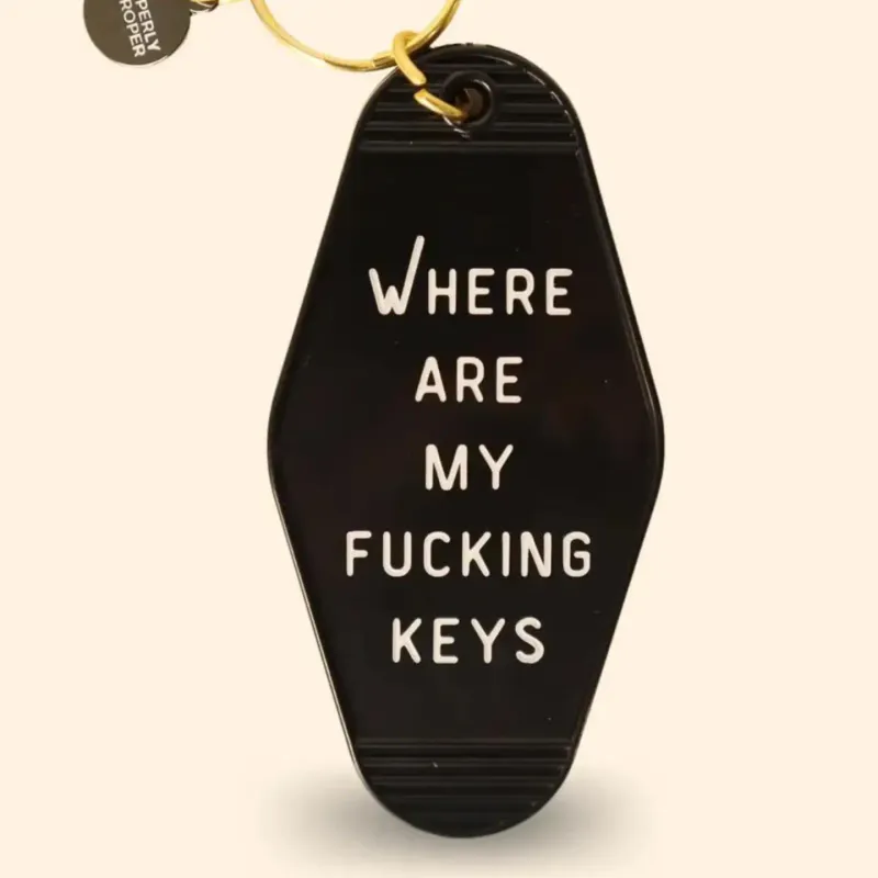 Where Are My Keys Motel Keychain