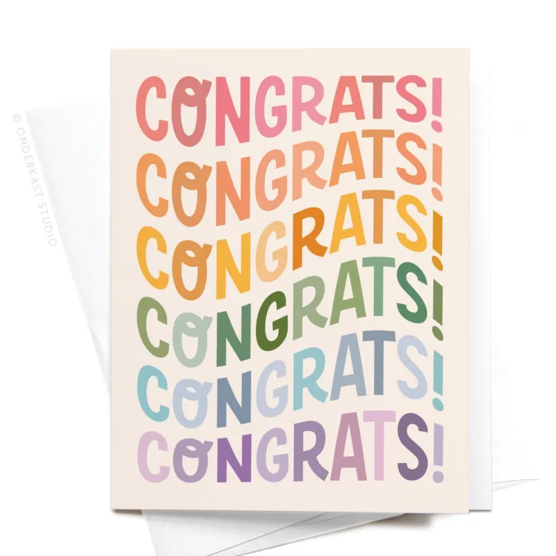 Congrats Wonky Font Card