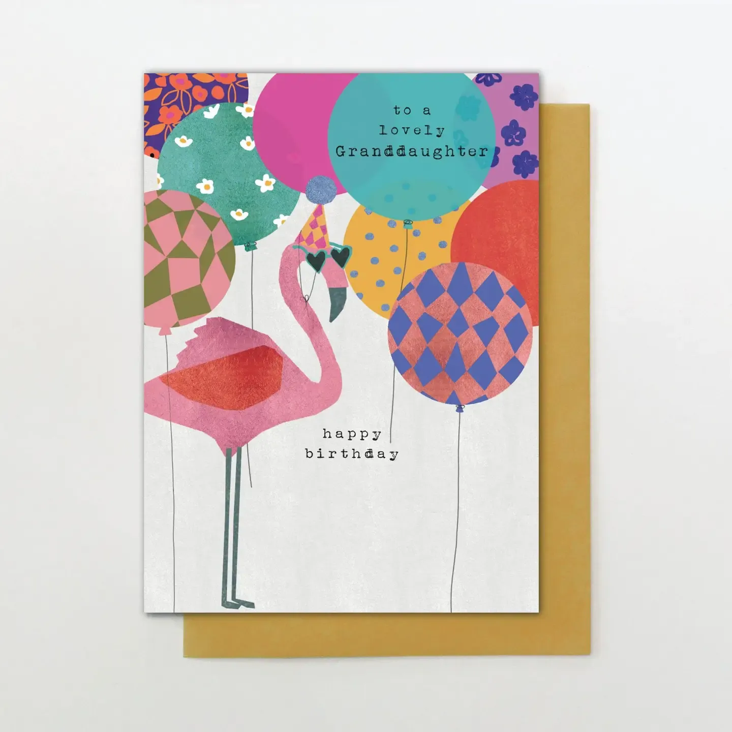 Granddaughter Flamingo Card