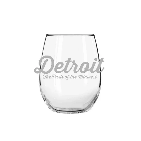 Detroit Paris of Midwest Wine Glass