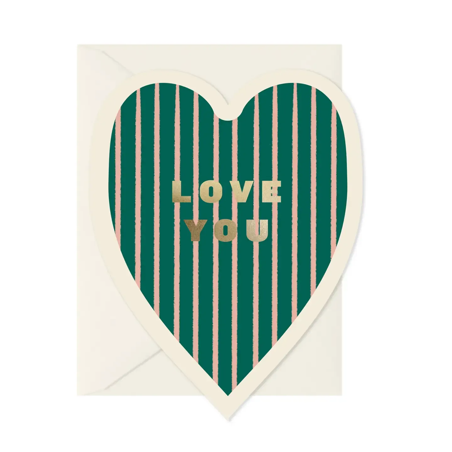 Love You Heart Shaped Card