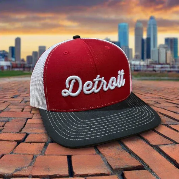 Detroit Script Red Hat