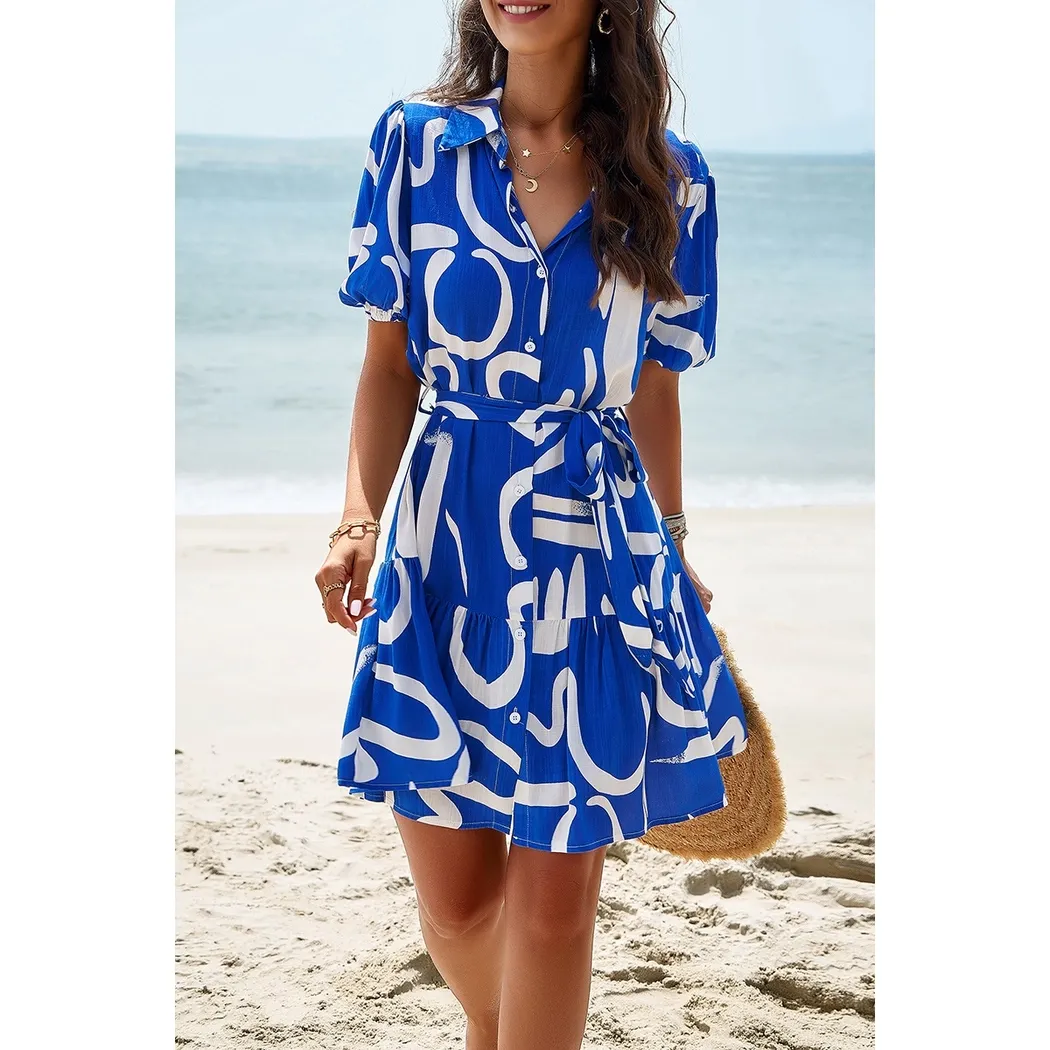 Allover Blue Dress