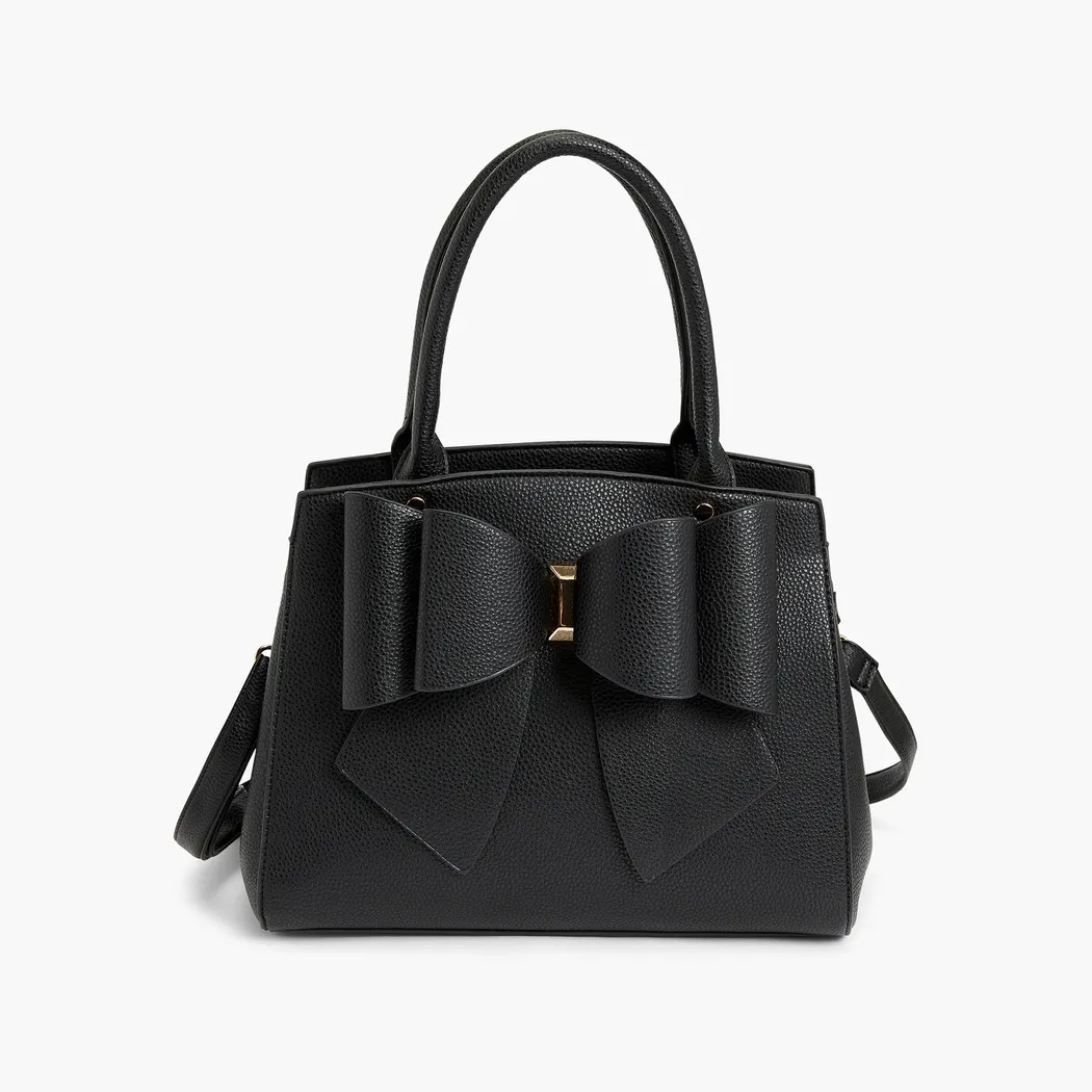 Park Double Bowtie Top Handle Bag Black
