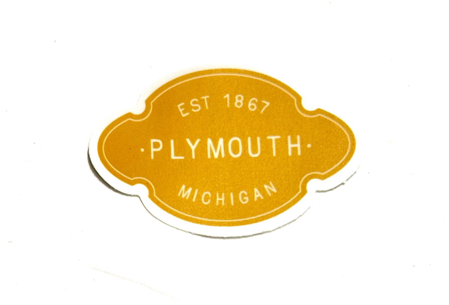 Plymouth Name Plate Sticker