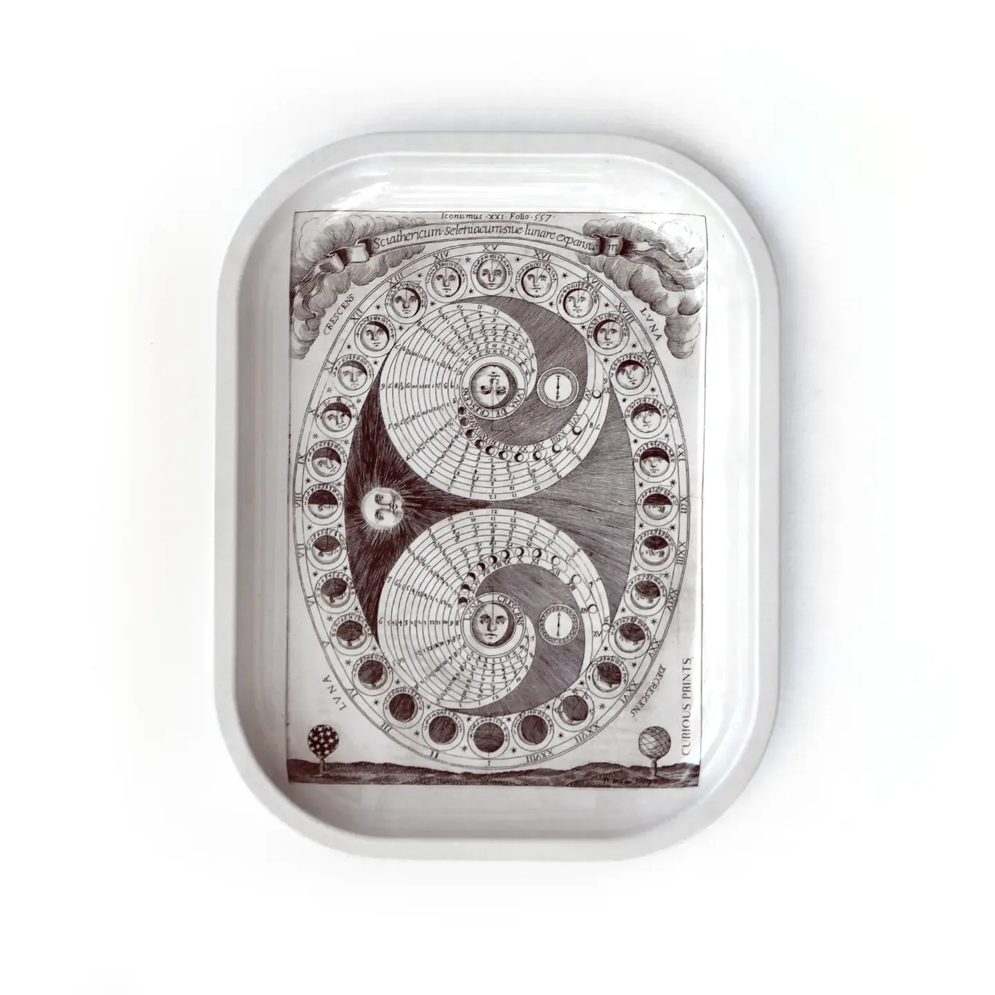 Metal Moon Phases Trinket Tray
