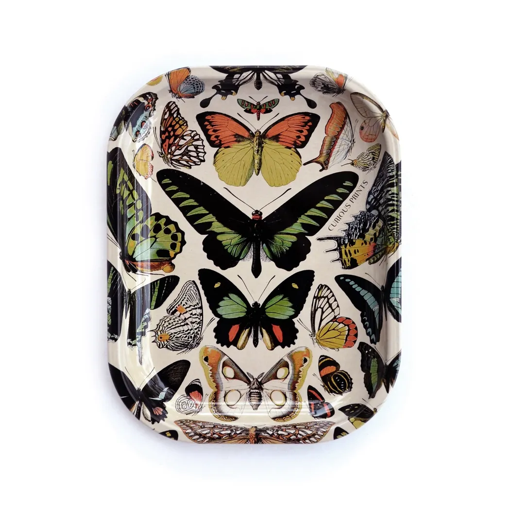 Metal Butterfly Trinket Tray